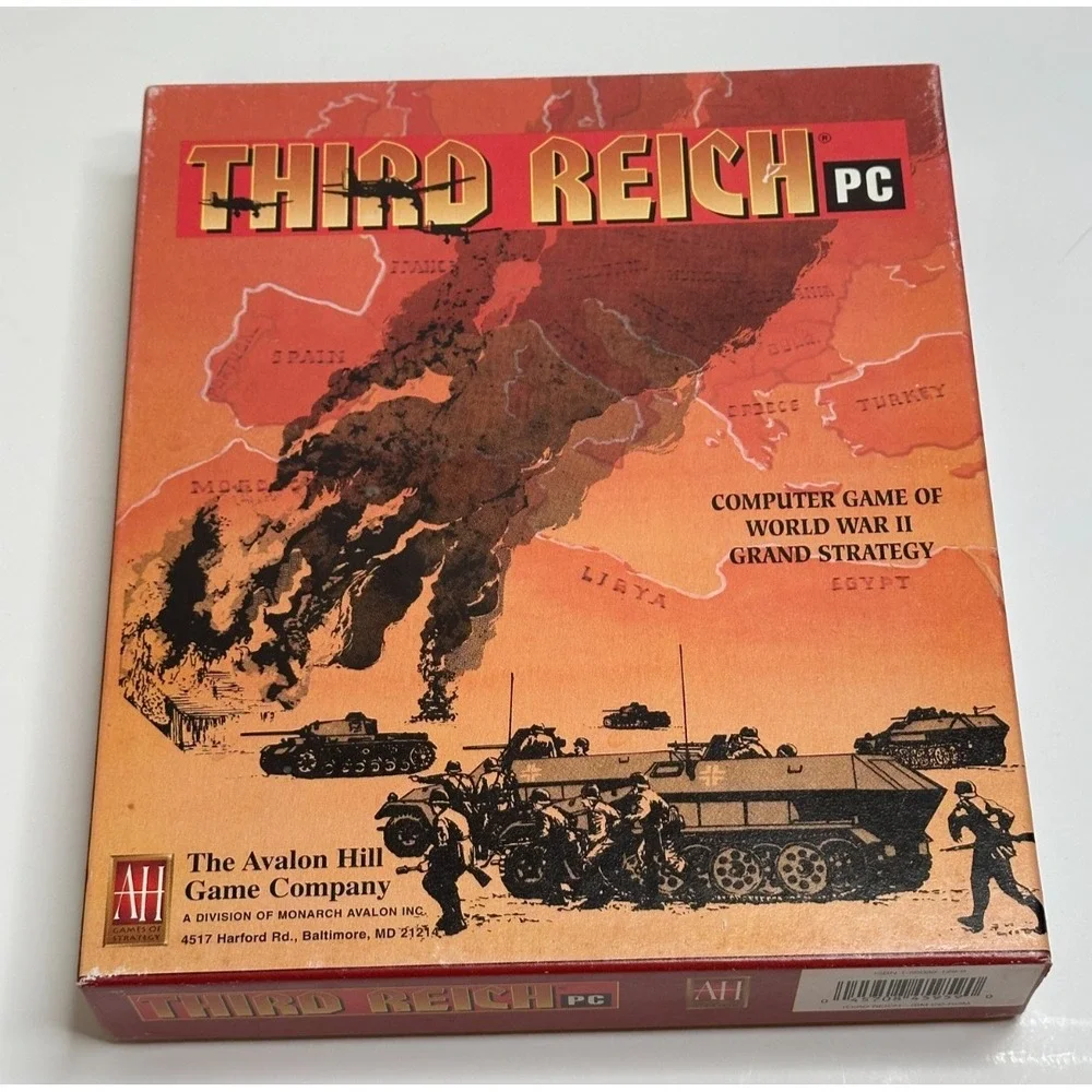 Third Reich PC Game 1996 BIG BOX AVALON HILL WORLD WAR II True Complete NM